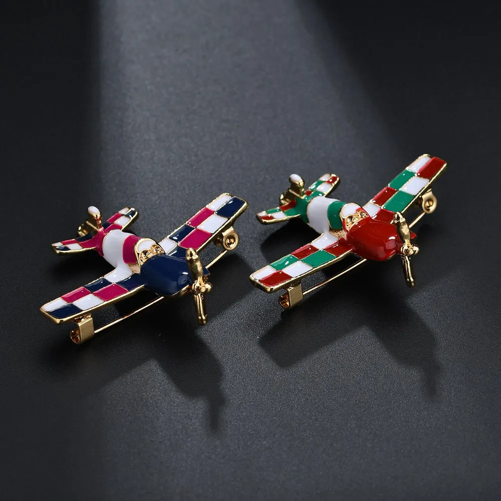 

Yobest Cute Little Airplane Brooch Blue Enamel Brooches Pin Aircraft Model Jewelry Suit Clothes Clips