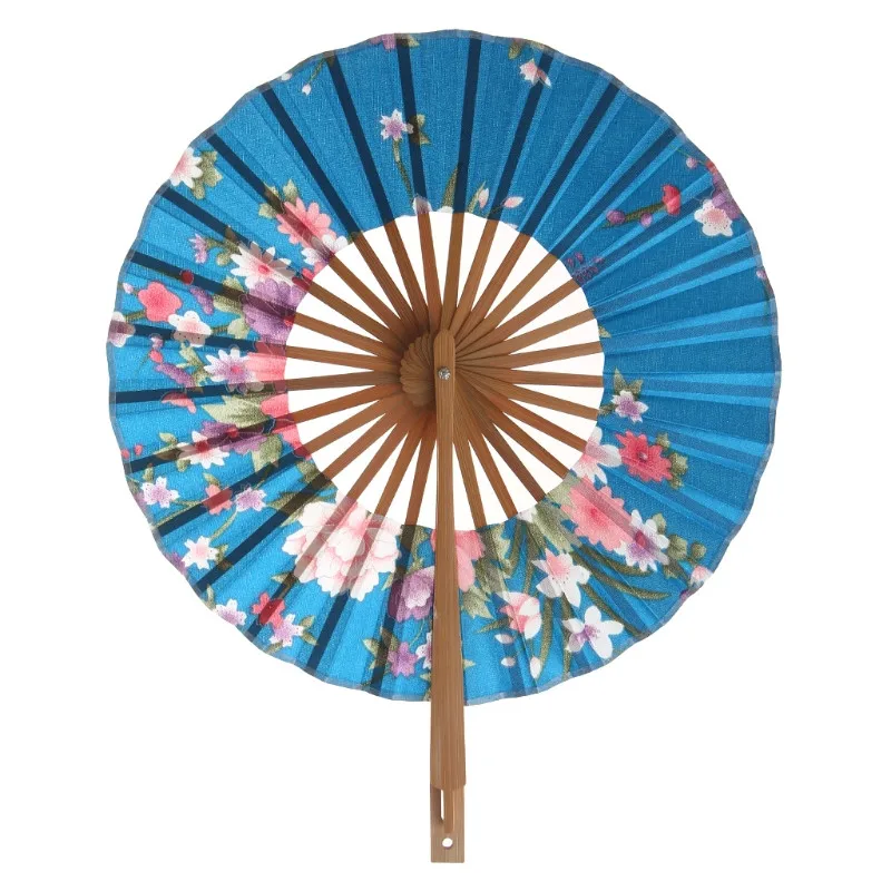Круглые вечерние украшения подарок японский Цветок сакуры Карманный складной веер - Цвет: BL