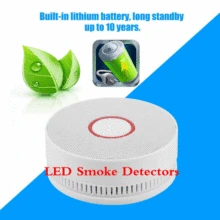 Smoke Detector Home Security Equipment LED Display Alarm Smart High Reliability Smoke Detector Low battery alert