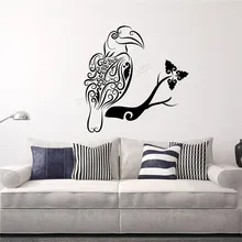 Wall Decoration Africa Parrot Bird Room Decorative Tribal Animal Poster Vinyl Art Removeable Room Sticker Modern Decal LY346 sweet bird cage pattern removeable waterproof decorative wall sticker