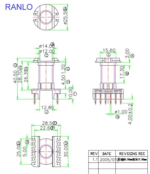 EC3501 ER35 вертикальный 6+ 6pin трансформаторная рама бобины Скелет мягкий ферритовый сердечник N87 PC40