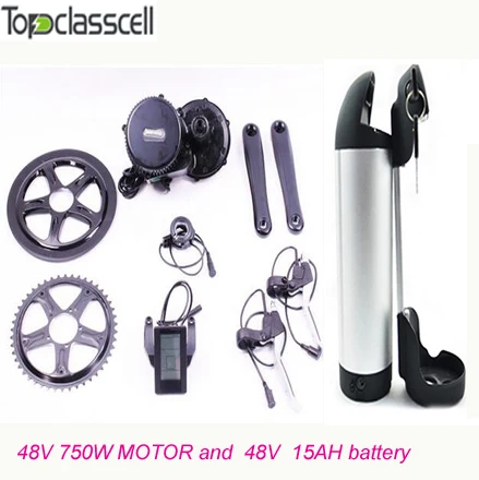 

Bafang BBS02 48V 750W Ebike Motor with C961 LCD 8FUN mid drive Electric Bike conversion kits with 48V 15AH Electric bike Battery