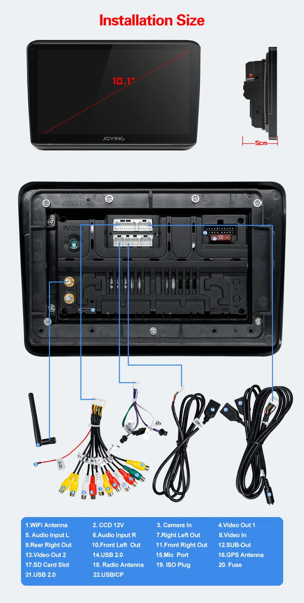 Clearance JOYING 10.1 inch IPS screen 4GB RAM 64GB ROM Octa Core android 8.0 car DVD player stereo GPS multimedia for Honda Vezel/HR-V/XRV 17