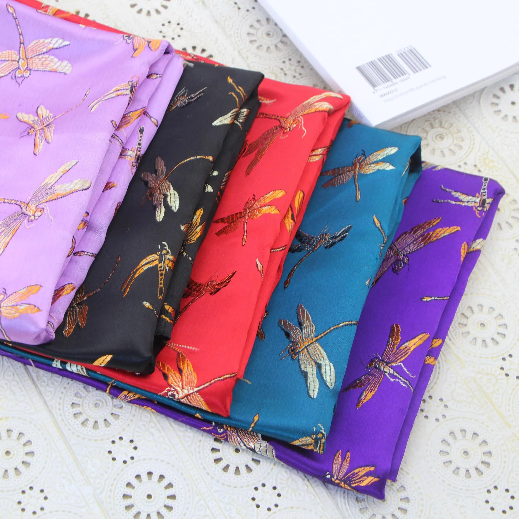 RUBIHOME 50x75cm/Piece Dragonfly Design Imitation Silk Fabric For DIY Sewing Patchwork Handmade Bag Material Home Decor | Дом и сад