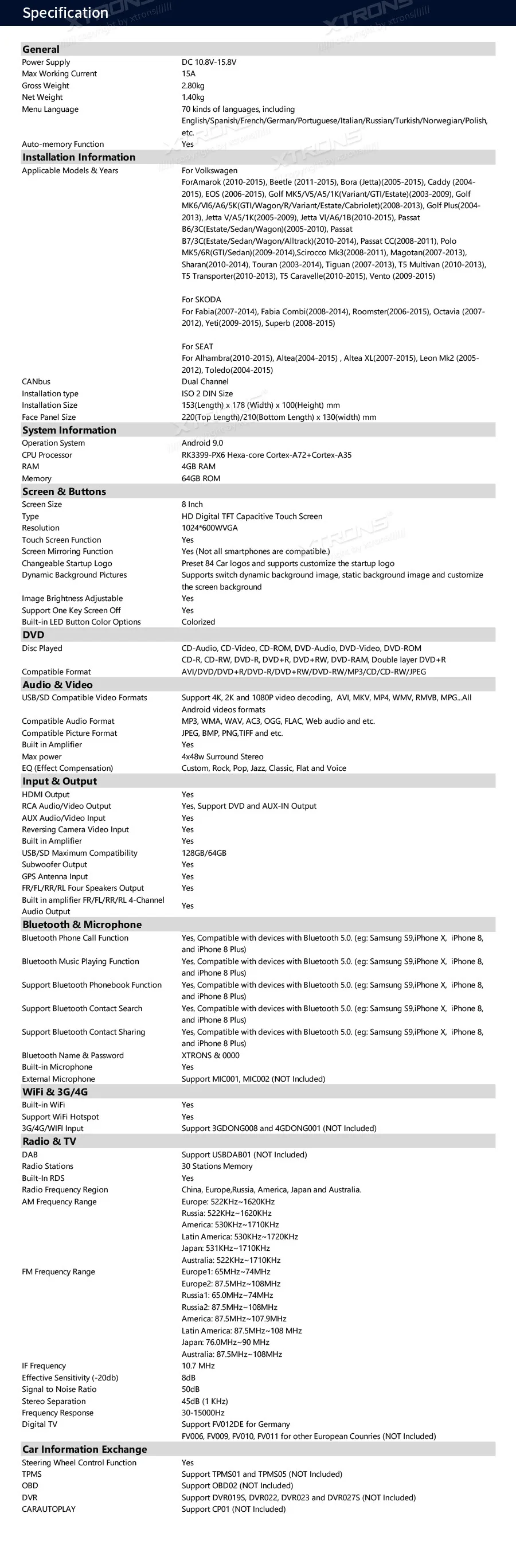 Flash Deal XTRONS PX6 64GB ROM Android 9.0 Car Stereo Radio DVD Player HDMI for VW Volkswagen Golf Passat Touran Tiguan for Skoda for Seat 27 Flash Deal XTRONS PX6 64GB ROM Android 9.0 Car Stereo Radio DVD Player HDMI for VW Volkswagen Golf Passat Touran Tiguan for Skoda for Seat 27