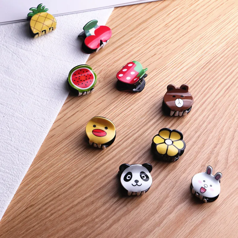 

1PCS New Cartoon Cute Fruit Animal Cherry Girls Hairpins Children Hair Accessories Princess Headwear Women Hair Claws