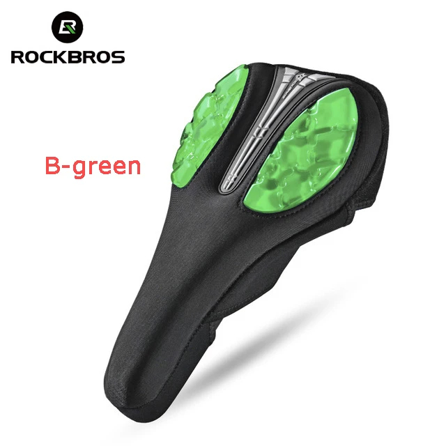 Зеленый ROCKBROS седло Велосипедное Сиденье кремниевые гели Нескользящая Дорога велосипедное седло Силикагель Подушка шоссейный велосипед седло велосипедная часть - Цвет: Зеленый