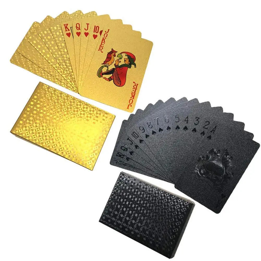 Aucun noir or cartes à jouer jeu cartes de Collection jeu de Poker étanche enfants adultes jeux jouets cadeaux