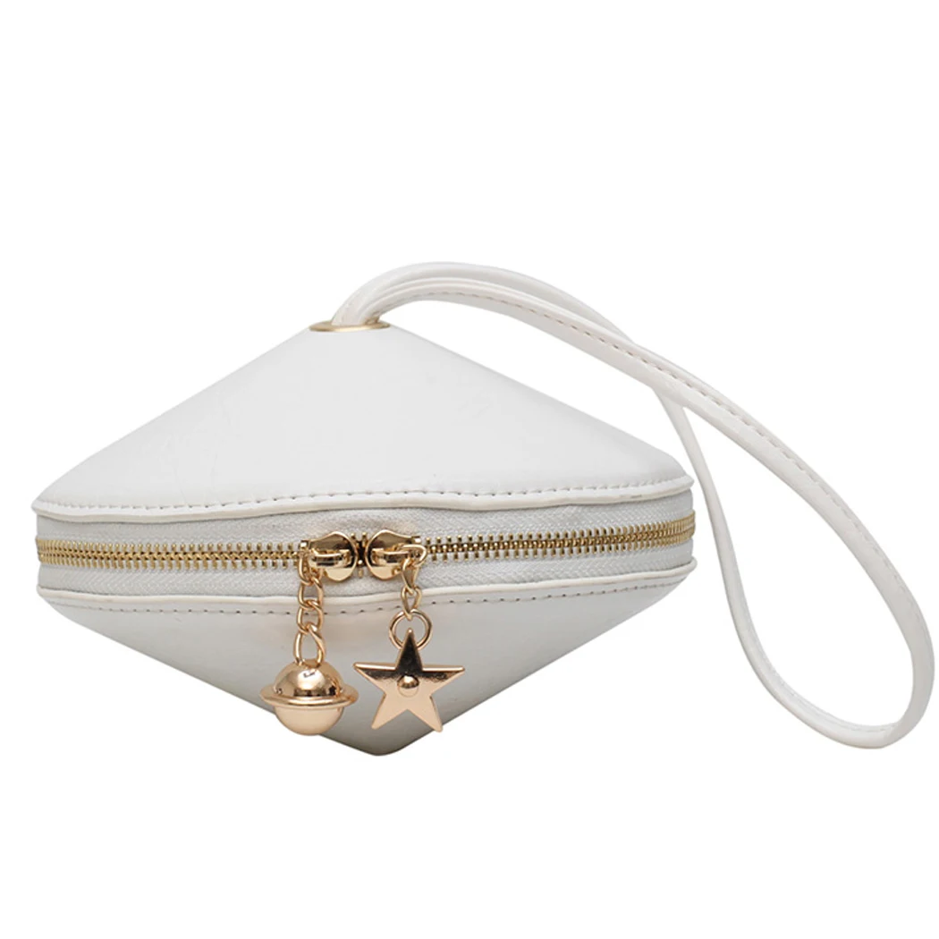 Известный бренд, модная женская сумка для мобильного телефона, дизайнерская женская сумка-кошелек для монет, Классический круглый клатч - Цвет: White-lattice