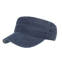 Flat Top Classic Vintage Flat Top Mens Washed Caps And Hat Adjustable Fitted Thicker Cap Winter Warm Military Hats For Men JM01
