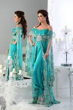 Trousers Skirt Robe De Soiree Spaghetti Strap Cap Sleeve Floor Length Applique Lace Beads Chiffon Green Soiree Hijab Dresses