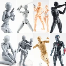 15 см многожильные подвижные фигурки SHFiguarts BODY KUN/BODY CHAN серый/оранжевый цвет Ver ПВХ фигурка Коллекционная модель игрушки