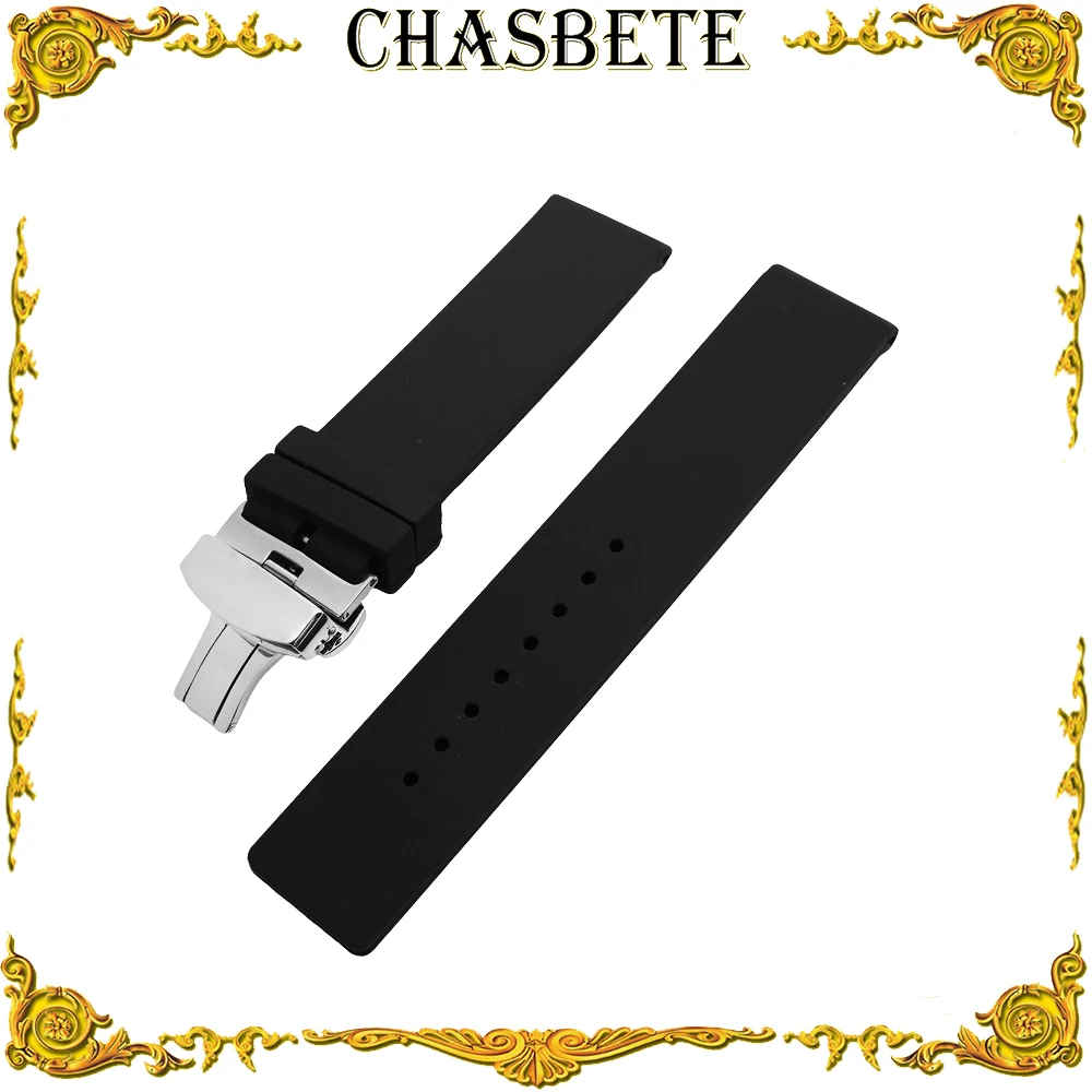 

20mm 22mm 24mm Silicone Rubber Watch Band for Orient Watchband Men Women Resin Strap Wrist Loop Belt Bracelet Black + Tool + Pin