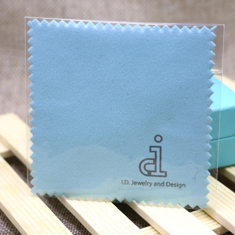 500x Quality Jewelry Cleaning Polishing Cloth Brass Polisher for Platinum Silver Gold Cleaner Free Custom Logo Printed Jewelry Tools