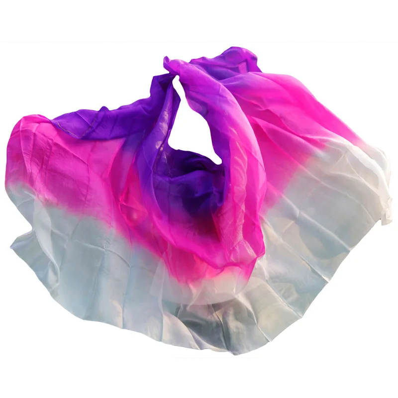Высококачественная дешевая Шелковая вуаль для танца живота, вуали для танцев, женская сексуальная вуаль,, размер и цвет можно настроить - Цвет: As picture