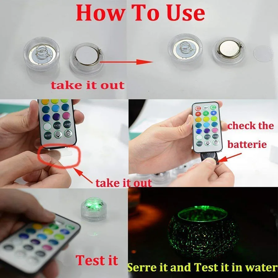 submersible led tea lights