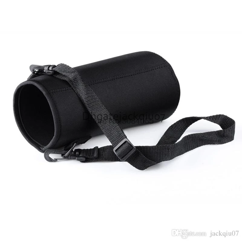 

50pcs Black Water Bottle Holder Carrier Sleeve Covers with Shoulder Strap for Yeti bottle 18/36/ 64 oz for travel Hiking Kits