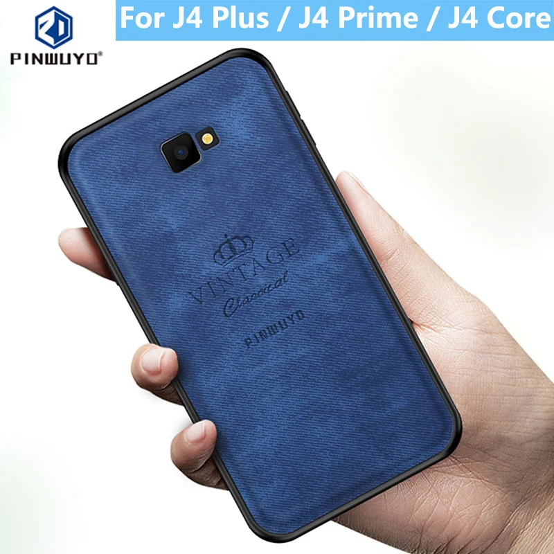 

for Samsung Galaxy J4 Plus Case PINWUYO VINTAGE PU Leather Protective Phone Case for Samsung J4 Prime / J4 Core Shockproof Case