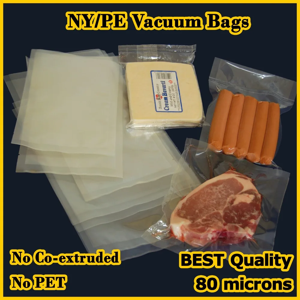 50 pcs Large Size NY Vacuum Food Pouches Vacuum Food Bags Food Sealer