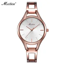 Meibin фирменные элегантные Для женщин часы-браслет модные Стиль дамы кварцевые часы Женское платье наручные Montre Femme подарки 1053