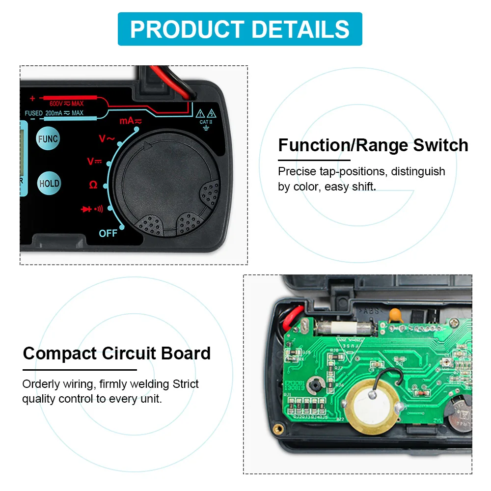 Mini Multimeter Auto Range | Pocket Digital Multimeter