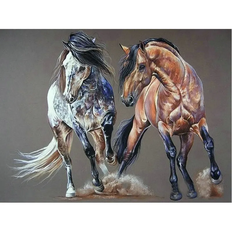 

DIY Diamond painting Cross stitch Kit rhinestones Diamond embroidery Animal horse 3D square Diamond mosaic Needlework Pattern