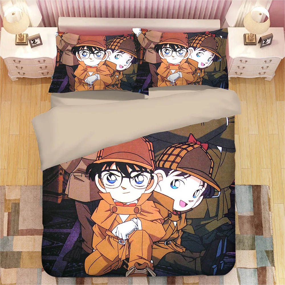  Detective Conan 3D Cartoon print bedding set Duvet Covers Case Closed comforter bedding sets bed li