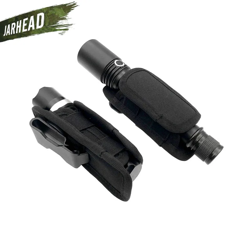 

Tactical Nylon 360 Degree Rotatable Clip Flashlight Pouch Holster Torch Case Belt Cover Portable for Outdoor Sport Hunting Pouch