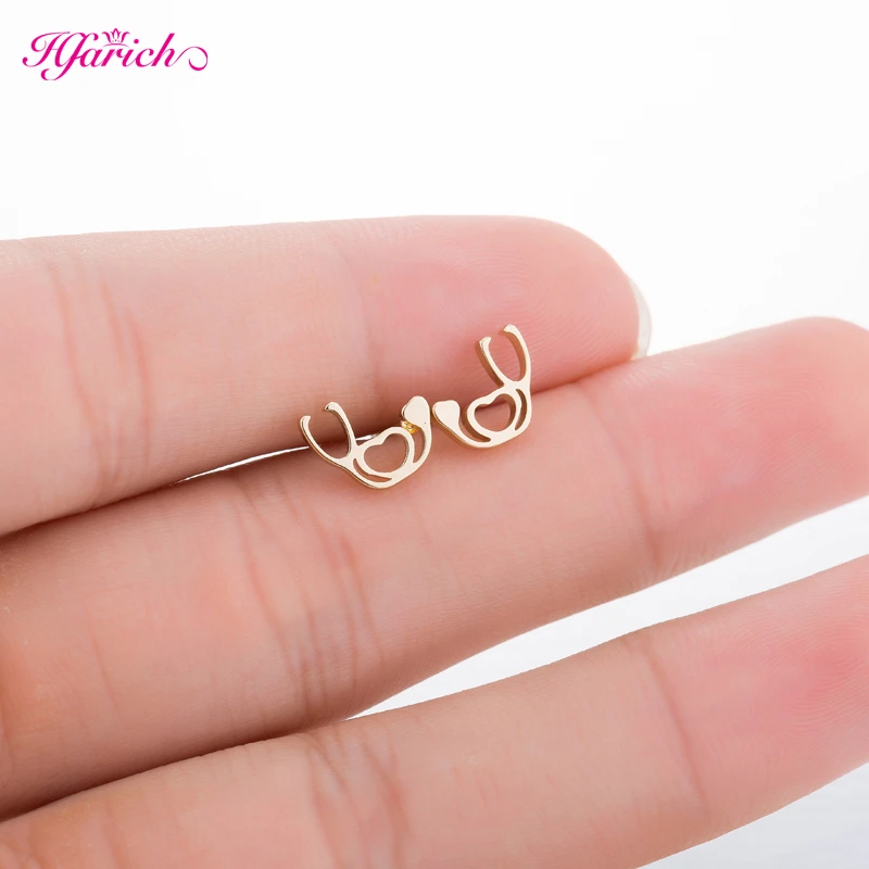 

Hfarich Medical Special Cosplay Stethoscope Earrings for Women Nurse Doctor Love Heart Stainless Steel Fashion Jewelry Gifts