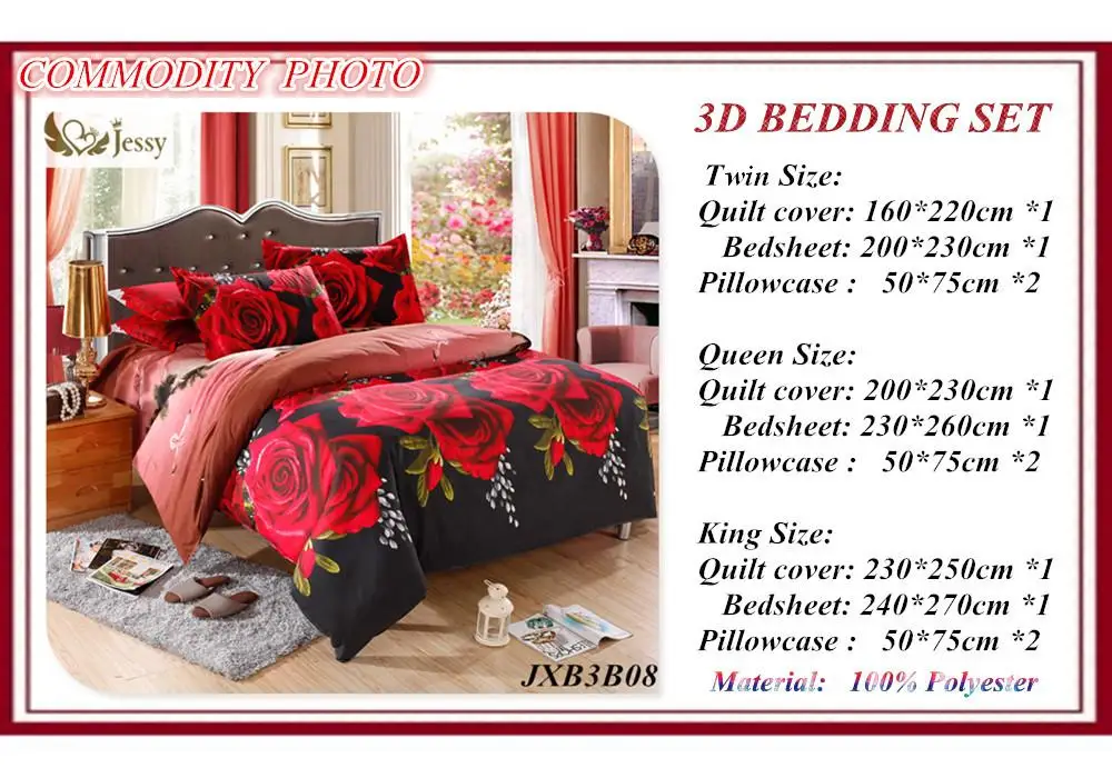 3Dprinted Polyester bed sheet 4 pcs Bedding Set Sketching With Style (1)