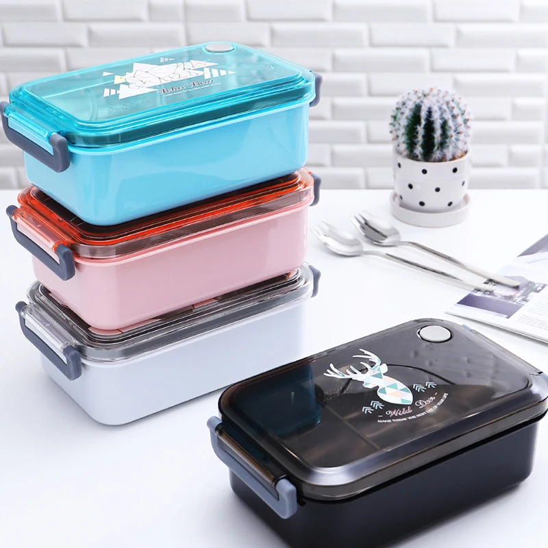 

1PC 1100ml 304 Stainless Steel Lunch Box With Bag Microwave Sushi Fruit Grains Bowl Sealed Food Storage Container