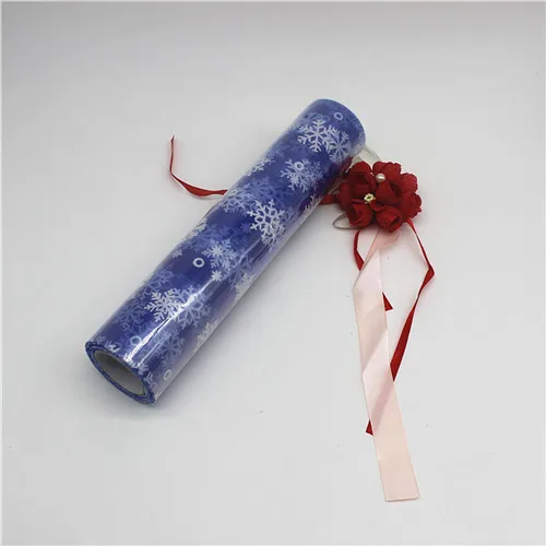 27 см* 10 ярдов Снежинка тюль рулон органзы ткань юбка пачка рождественские украшения свадебный подарок лук Ремесло вечерние поставки - Цвет: Sapphire