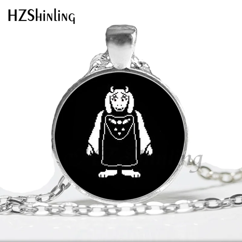 4 NS-723 игра Undertale геймер игровое ожерелье кулон призрак видео игра ожерелье стекло кабошон ожерелье Искусство Подарки HZ1 - Окраска металла: 4