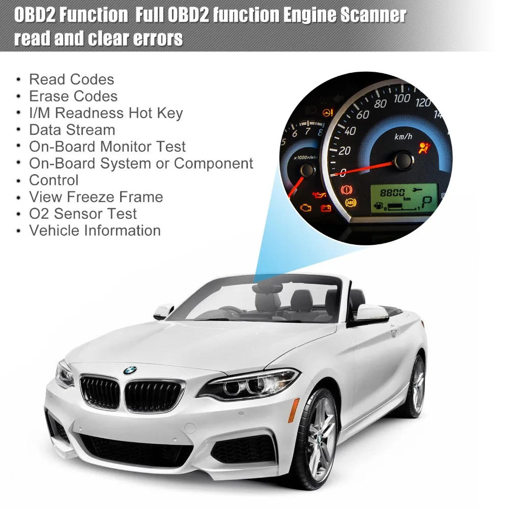 Launch Creader CR619 OBD 2 ODB2 OBD2 сканер двигателя ABS SRS O2 Датчик монитор отдых Автомобильный