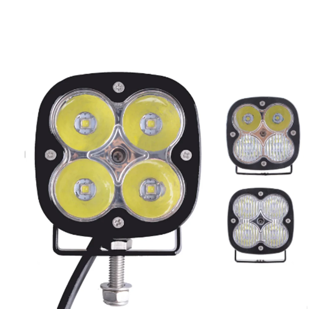 2 Mini LED Driving Lamp Work Light 2 Inch Spotlight Floodlight With Yellow Cover LED Driving Light Bar Offroad Car Truck  (41)