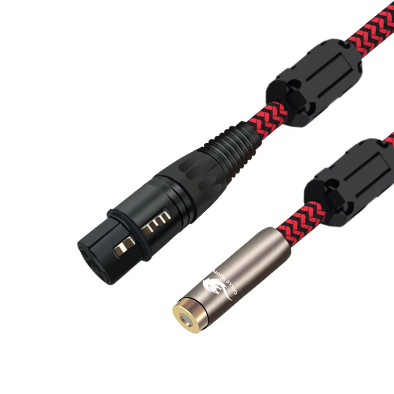HIFI Female RCA to XLR 3 Pin Female Audio Cable for Mixing Console