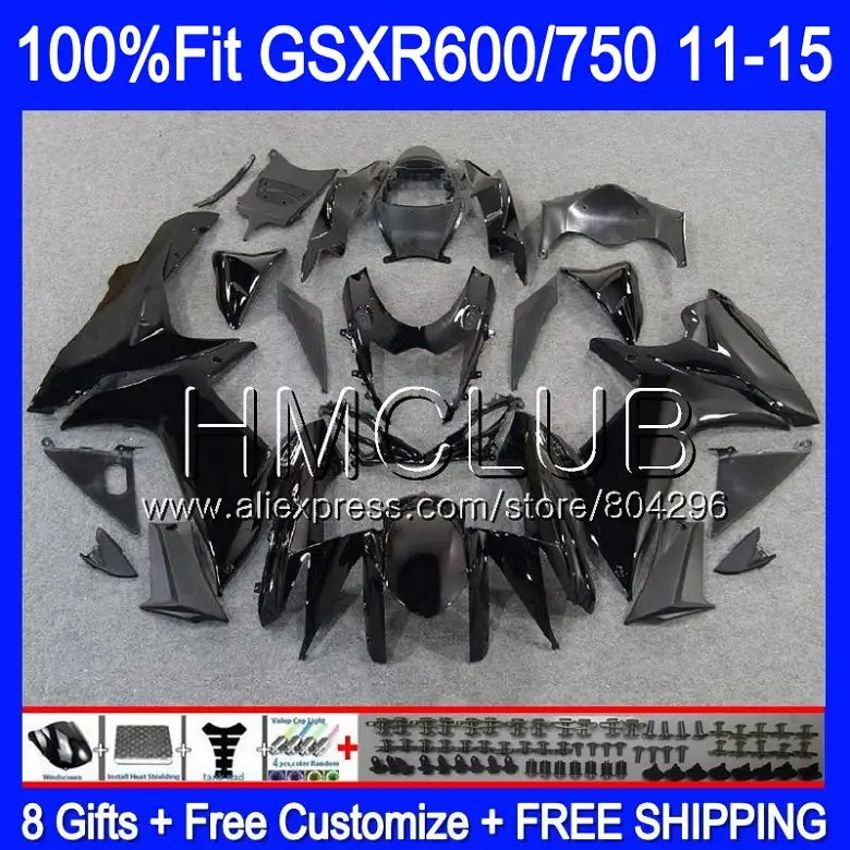 

Injection For SUZUKI GSXR 600 750 GSXR750 11 12 13 14 15 16 7HM.15 K11 GSXR600 Gloss black 2011 2012 2013 2014 2015 2016 Fairing