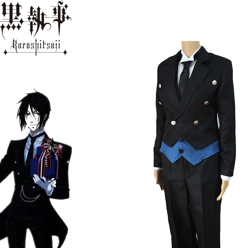 Black Butlers Cosplay Sebastian Michaelis Costume Japanese Anime Unisex