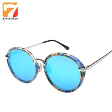 2017 gafas de Sol Redondas Mujeres Hombres Classic Diseñador de la Marca de La Vendimia Gafas de Sol Para Damas Espejo Shades Gafas gafas De Sol UV400