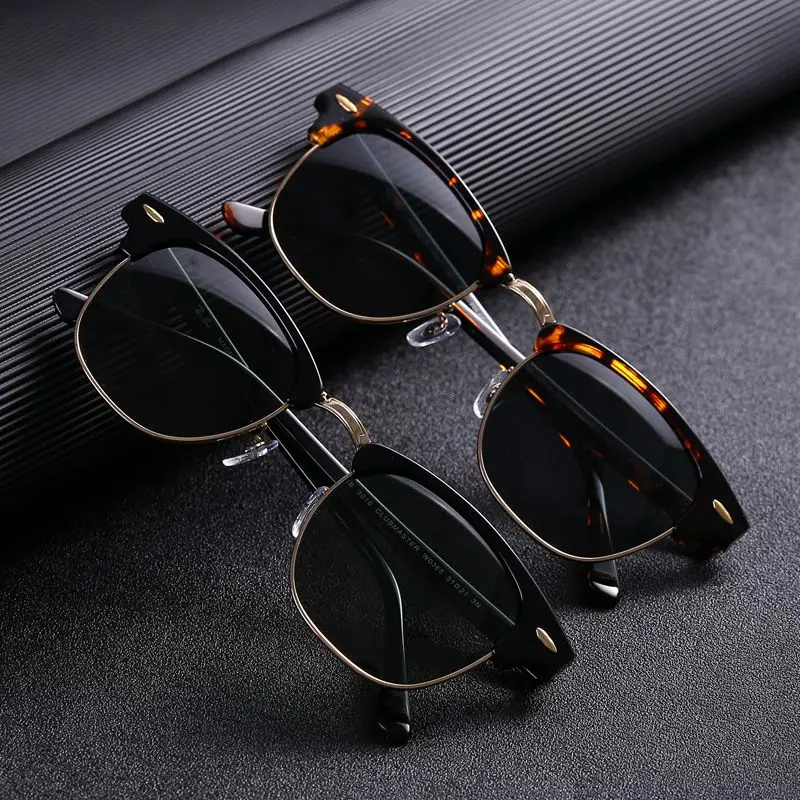 

Cubojue Glass Polarized Sunglasses Men Women Glass Sun Glasses for Man Anti Dry Eye Protect UV400 Block Reflect Classic Square