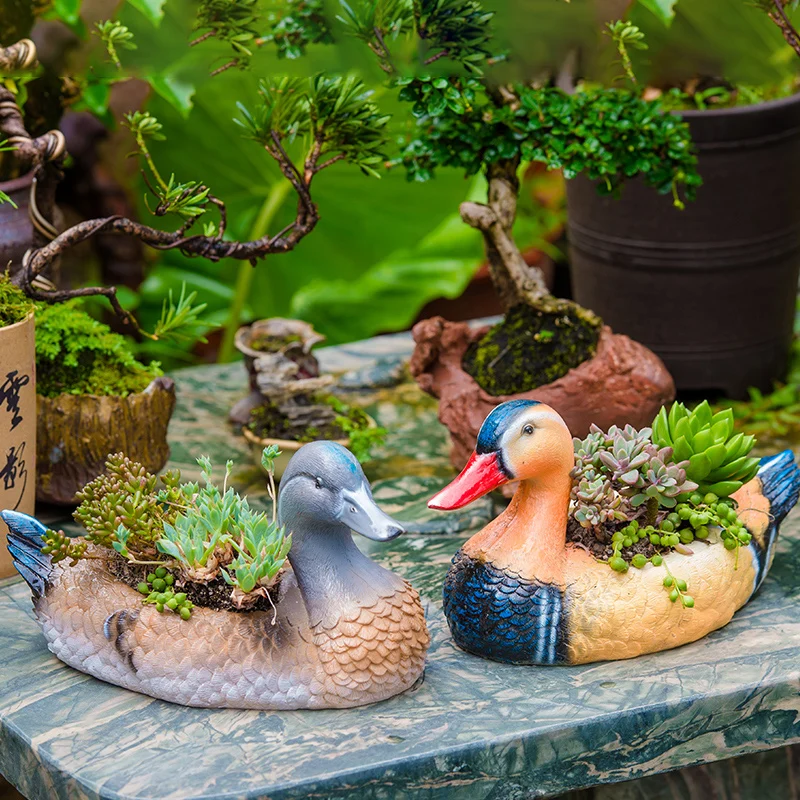 

garden decorate courtyard The balcony gardening resin succulent flowerpot animal originality scale Ornaments flowerpot