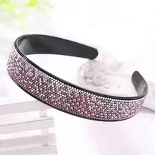 Девушка высокая Класс Австрии горный хрусталь Hairbands ПР Шинни Кристалл Банданы для мужчин свадебные аксессуары для волос Винтаж Головные Уборы 7 Цвета