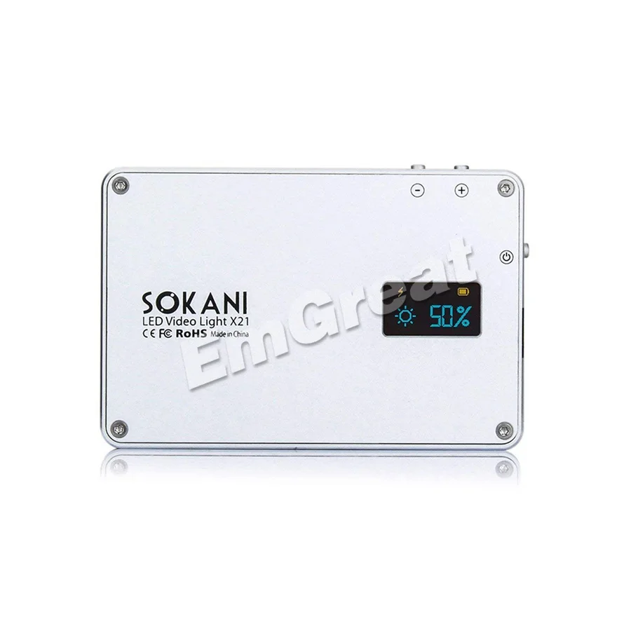SOKANI X21 карманный размер на камеру светодиодный светильник TLCI/CRI 97 3200/5600K O светодиодный экран 1600mA батарея Алюминий PK Aputure AL-M9