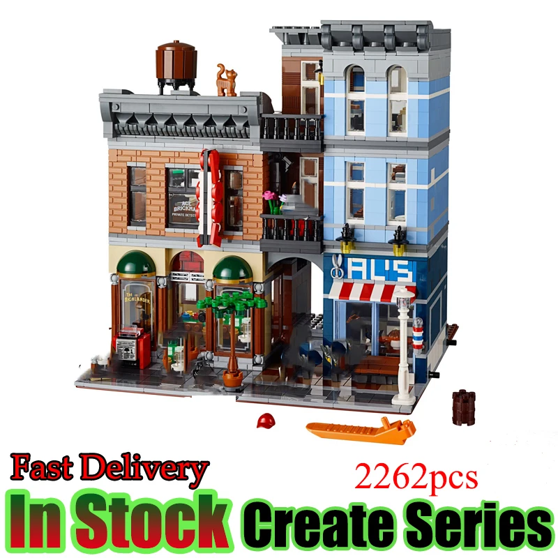 LELE 30008 Creator City Street Series Detective s Office Set Building Blocks Bricks font b Toys