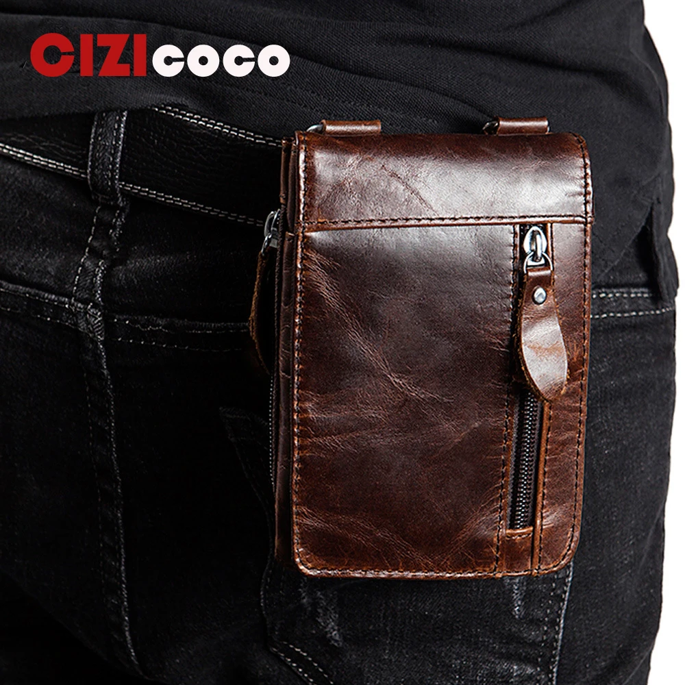 Поясная Сумка Cizicoco из натуральной кожи поясная сумка для телефона новая дорожная
