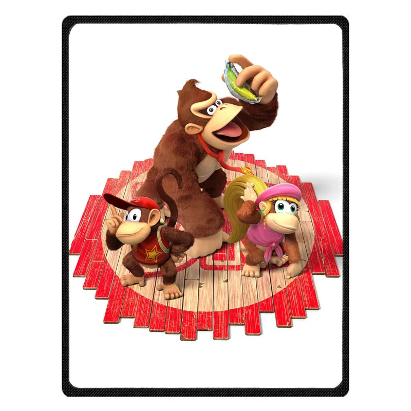 Soft Donkey Kong Print Sofa Bed Travel Warm Blanket Summer Air