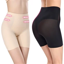 Женские Бесшовные Утягивающие трусики с высокой эластичной талией, нижнее белье черного цвета, Прямая поставка
