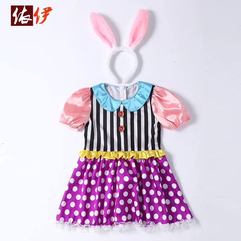 

2018 New Children Animal Cosplay Rabbit Costume Carnival Performance Clothes Kids Bunny Halloween Costumes for Girls Dress Gift