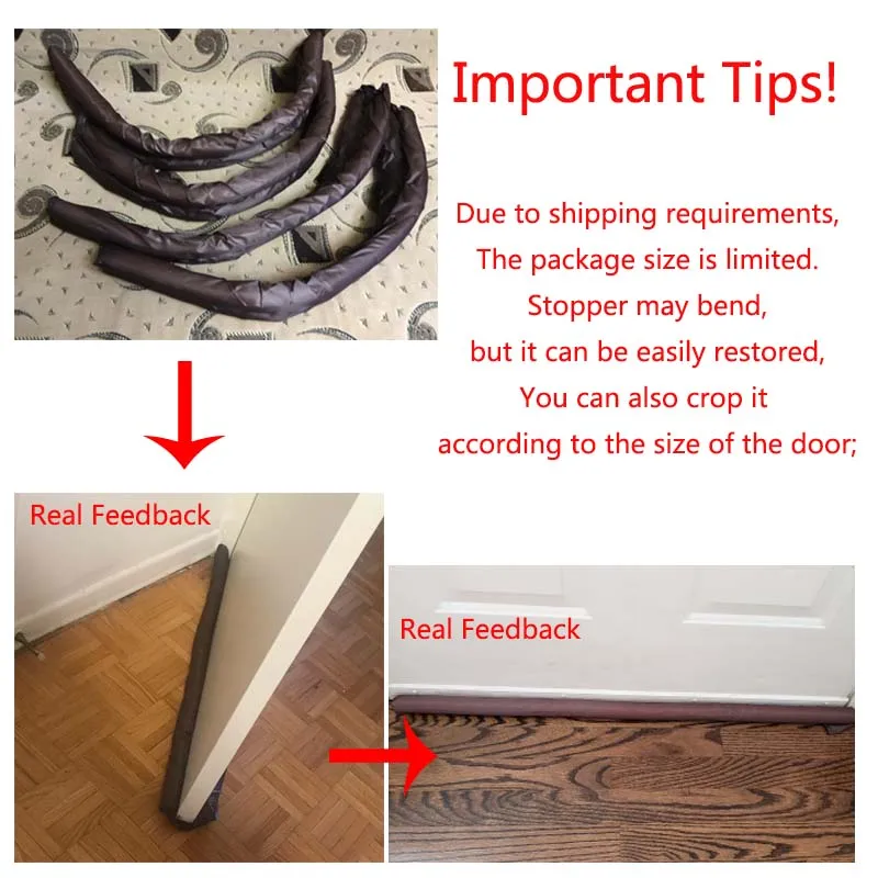 Home Wind Dust Door Gap Blocker Door Stop Double Sided 80cm Twin Draft Resisted Sash Stopper Door Windows Protector Dust Proof