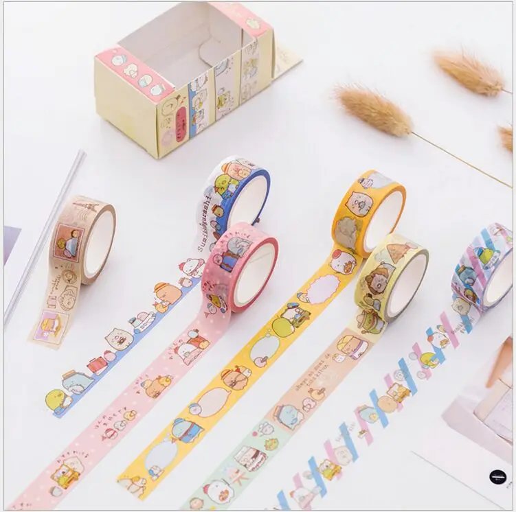 3 шт./кор. японский мультфильм Sumikko Gurashi лента для декорации Washi DIY планировщик дневник в стиле Скрапбукинг изоляционная лента героя из мультфильма